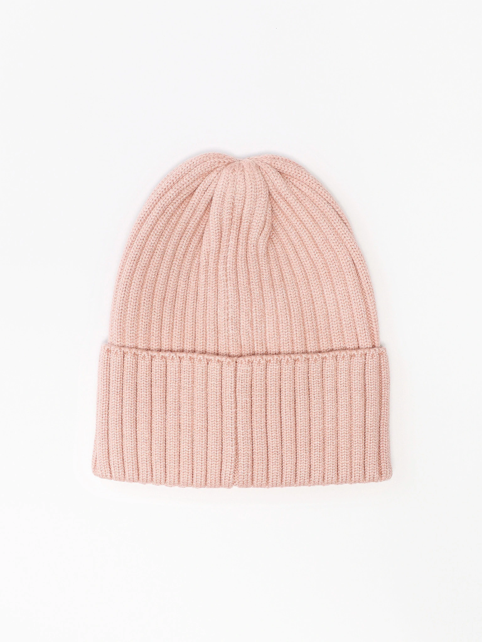 Шапка-бини из смесовой вискозы с отворотом в ассортименте